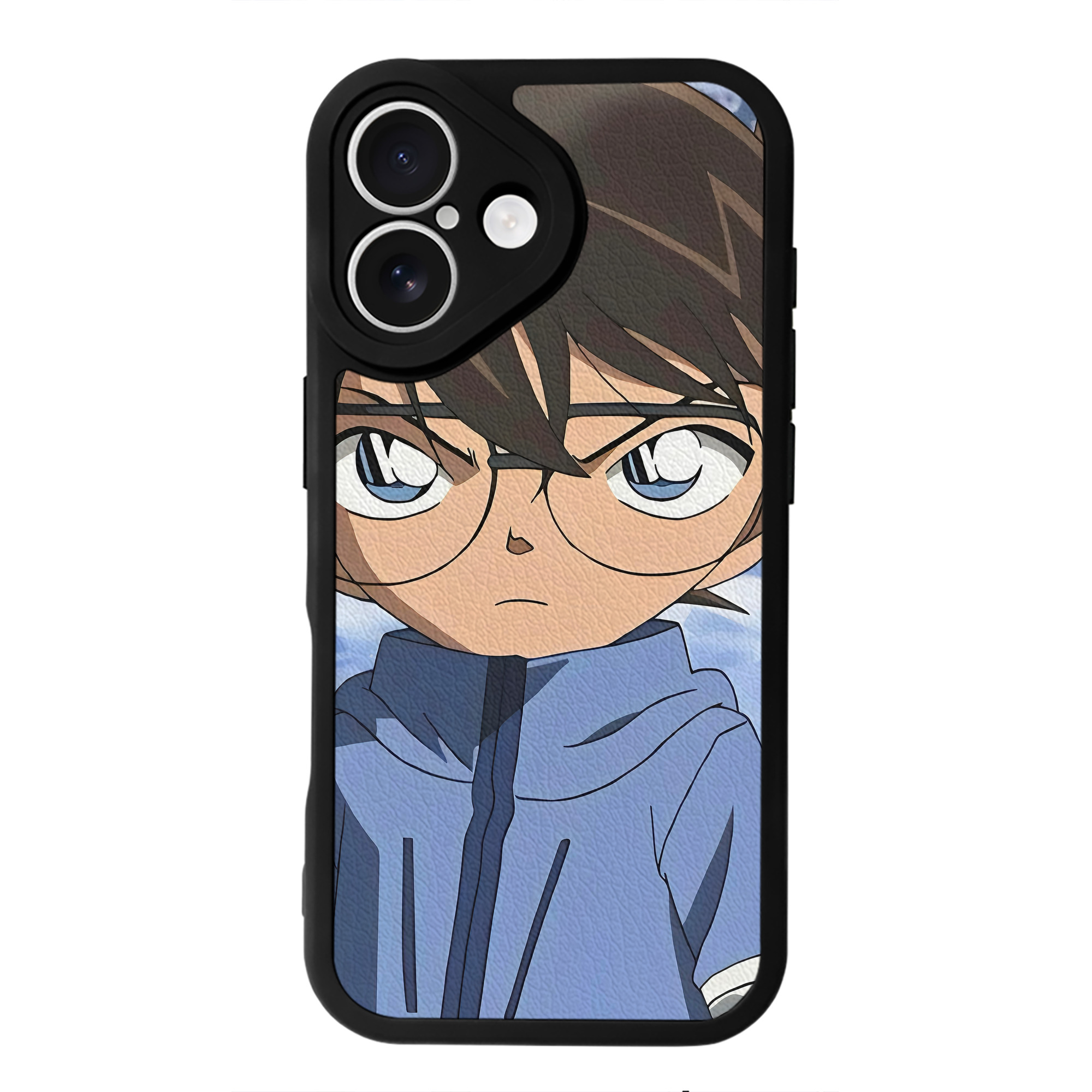 （画像用） 名探偵コナン Detective Conan 【iPhone 16シリーズ対応】シリコンスマホケース（レザー調） 材質：シリコン